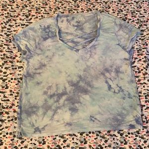 Aeropostale Sassy Blue Tie dye Top